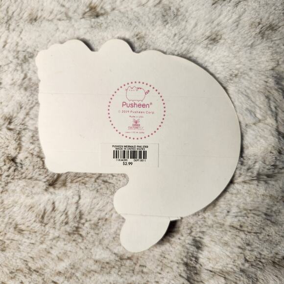 Pusheen the Cat Cute Pink and Green Mermaid Sticker - Picture 2 of 3